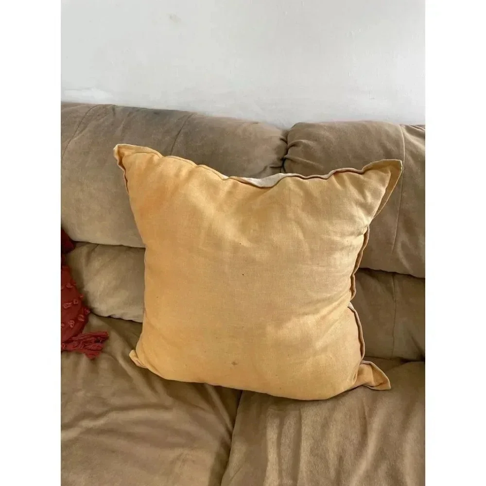 Large Neutral Dual-Tone Throw Pillow